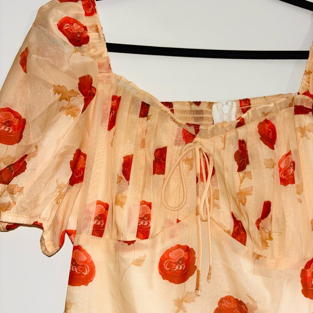 Floral Puff Sleeve Dress